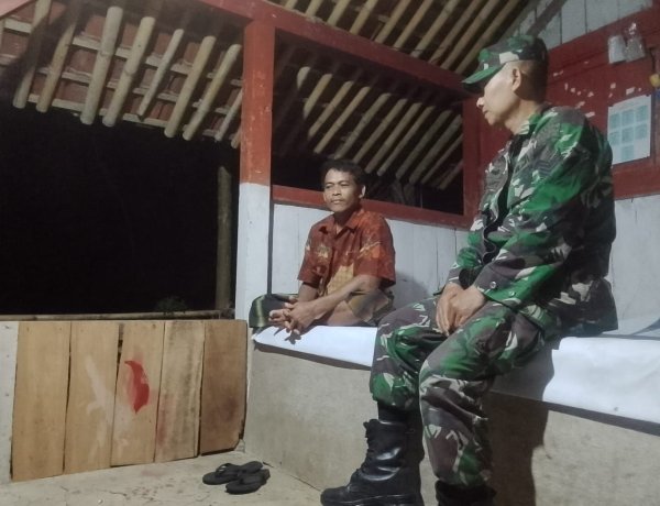 Patroli Malam Koramil Padureso, TNI dan Warga Jaga Kebumen Tetap Aman Saat Warga Terlelap
